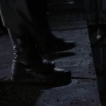 Our first look of the Batman's boots.