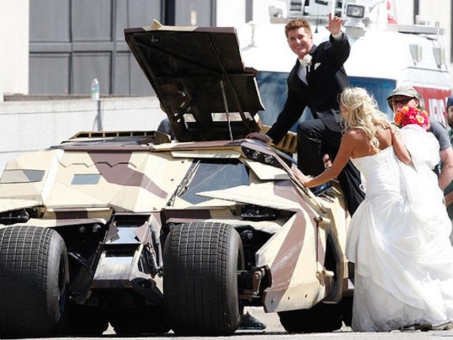 This would be the best wedding ride of all time! 